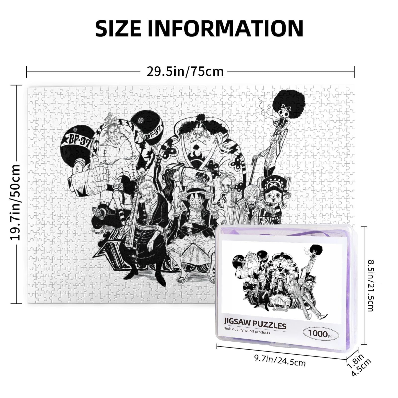 Amazon.co.jp: 1000ピース ジグソーパズル ワンピース One Piece 墨式